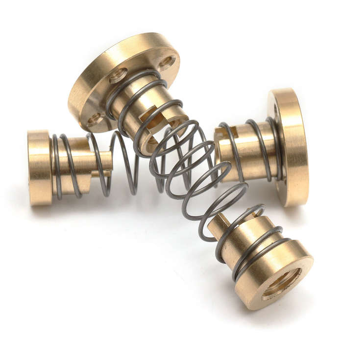 8mm - T8 Anti-Backlash Spring Loaded Nut For 2mm / 8mm Acme Threaded Rod Lead Screw