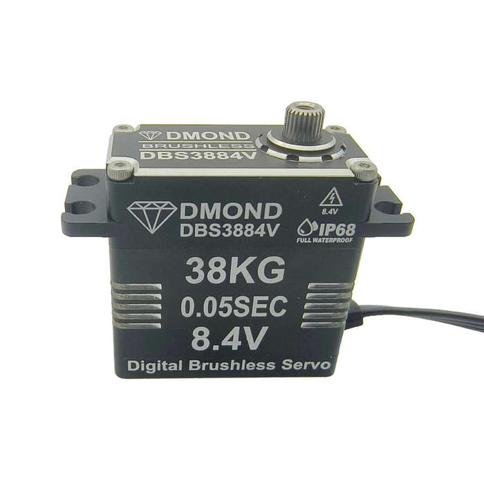 Black - DMOND DBS3884V 38KG 0.05sec 8.4V IP68 Waterproof High Speed Gear RC Digital Brushless Servo