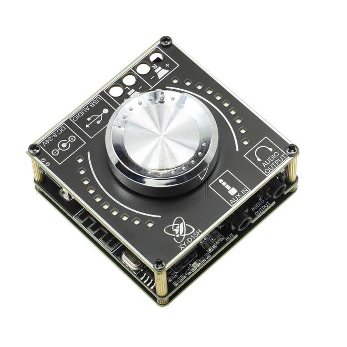 XY-D15H DC8-24V Stereo BT Audio Amplifier Board Module Digital Amplifier with Spectral Volume 2X10W/