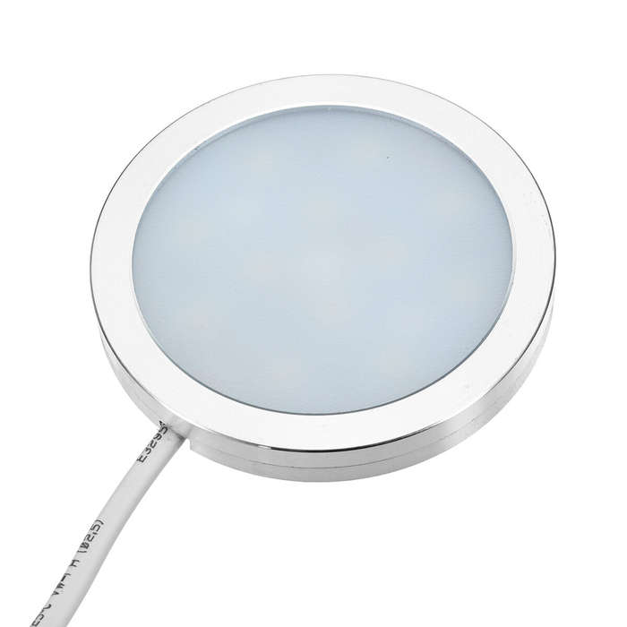 White - 4pcs 12V LED Recessed Down Cabinet Light RV Ceiling Roof Camper Trailer Boat Lamp