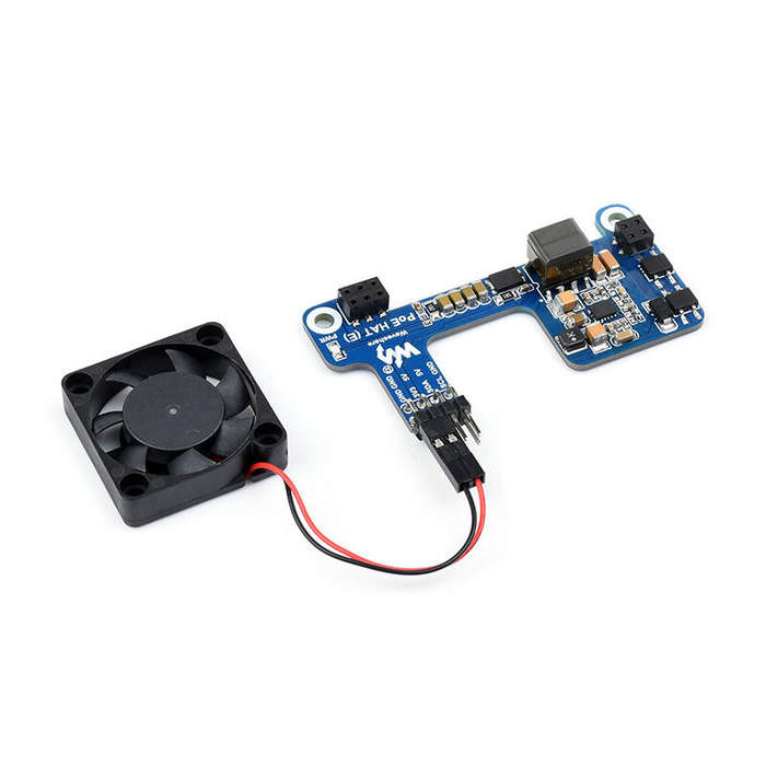PoE HAT (E) - Raspberry Pi 3B+/4B Ethernet Power Supply Expansion Board Supports 802.3af Network Sta