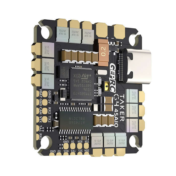 FC&ESC - 9g 25.5x25.5mm GEPRC GTAKER G4 45A AIO Flight Controller OSD Integrated with 45A 4in1 Brush