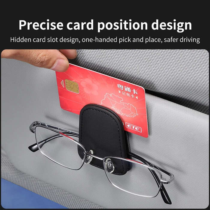 Red - Car Sunglasses Clip Sun Visor Clip Multi-functional Sunglasses Holder Portable Sunglasses Clip
