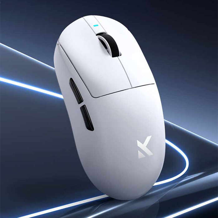 White - MCHOSE A7 Tri-mode Wireless Mouse PAW3395 Sensor 26000DPI 56g Lightweight E-sports Gaming Mi