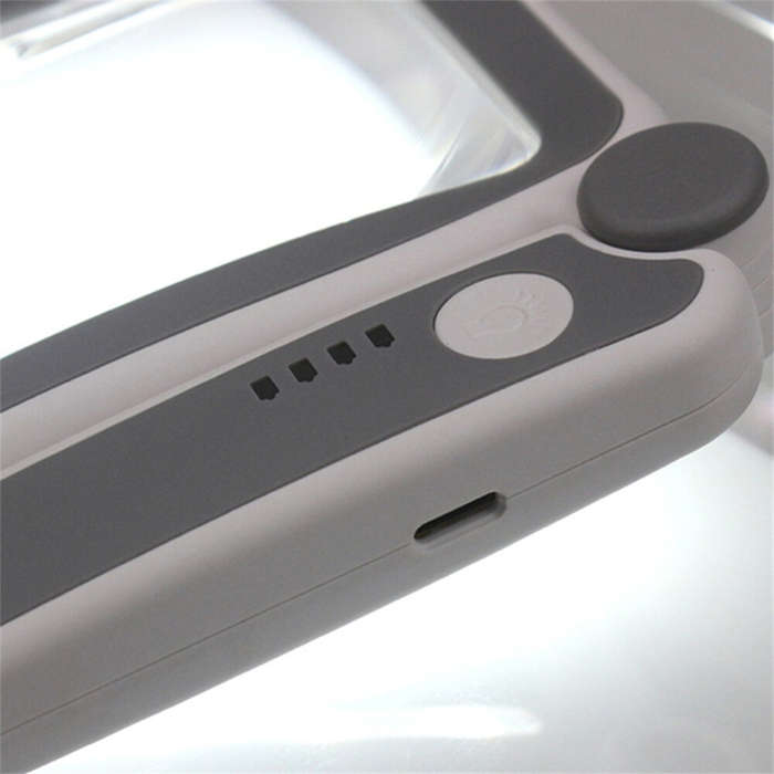 4X Magnifying Lens Handheld Eye-Loupe Magnifier for Coins Stamps Jewelry LED Illuminated Rechargeabl