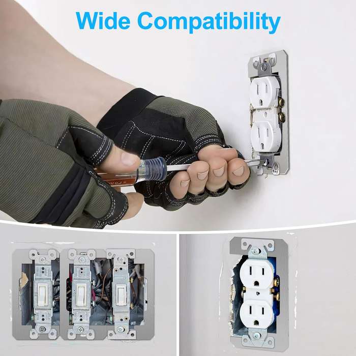 Silver - Metal Wall Plate Spacer 15pcs Flush Fit Electrical Outlet Leveler Waterproof Rust Resistant