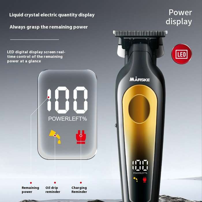 Gold - MARSKE Electric Hair Clipper USB Rechargeable Professional Hair Clipper Perfect Trim Men's Ha