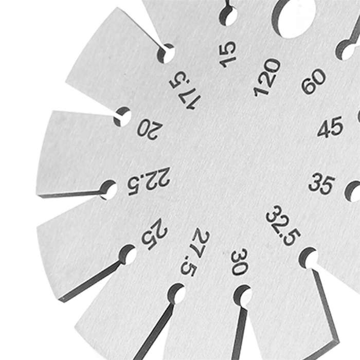 Silver - Bevel Angle Gauge Stainless Steel 15-120 Degrees High Precision Compact Protractor with Sto
