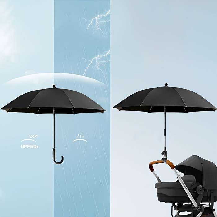 Green - 190T 85cm Premium Baby Stroller Umbrella Motion Open Outdoor Sunshade Waterproof Sun Rain Pr