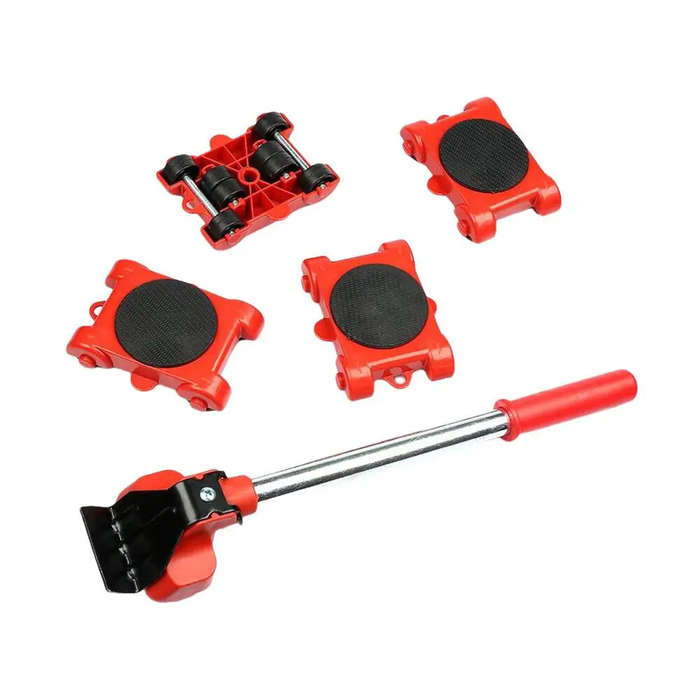Red - 5pcs/set Heavy Duty Mover Set Furniture Mover Tools for Home Shop Lifting Heavy Duty Furniture