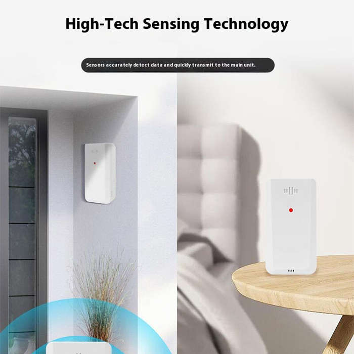 Black - Wireless Weather Station Indoor with Forecast Moon Phase Barometer Alarm 7 Buttons Backlight
