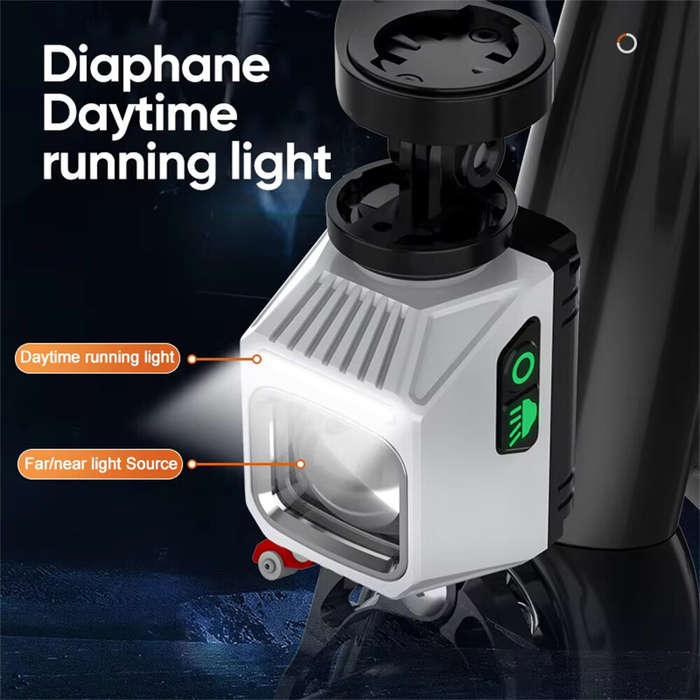 Black - BIKIGHT Portable Hanging Bicycle Headlight Adjustable High Low Beam Anti-glare Waterproof Ty