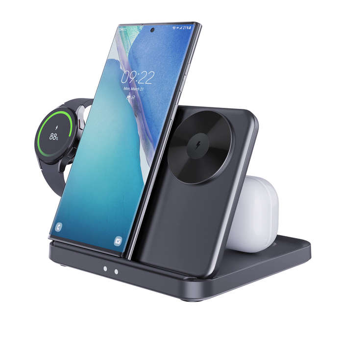 F16S-Z fold - KCFold F16 15W Foldable Wireless Desktop Charger Fast Wireless Charging Pad for Smart