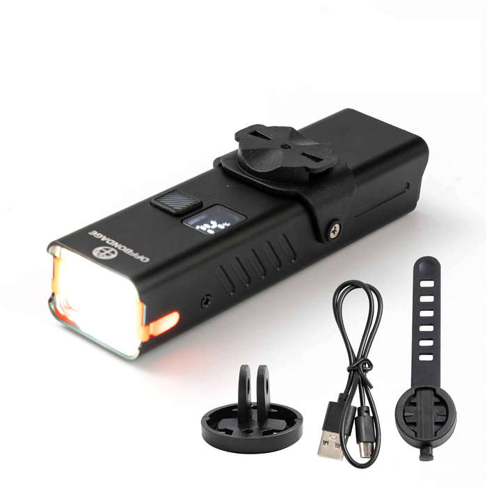 B19 - OFFBONDAGE 350LM Bicycle Headlight Digital Display Power Lightweight Waterproof Aluminum Alloy