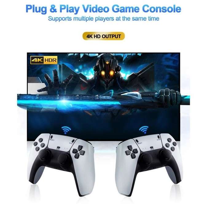 Ampown U9 Video Game Console Amlogic S905X3 Quad-Core 1GB RAM 64GB ROM 10000+ Games PSP PS1 N64 FC M