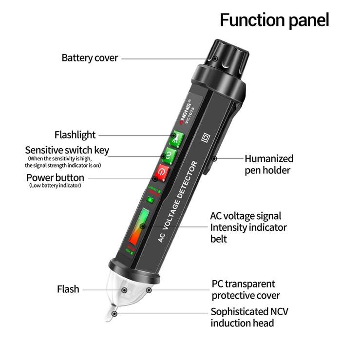 ANENG VC1015 AC12-1000V Smart Non-Contact Digital AC Voltage Tester Pen Current Electric Sensor Test