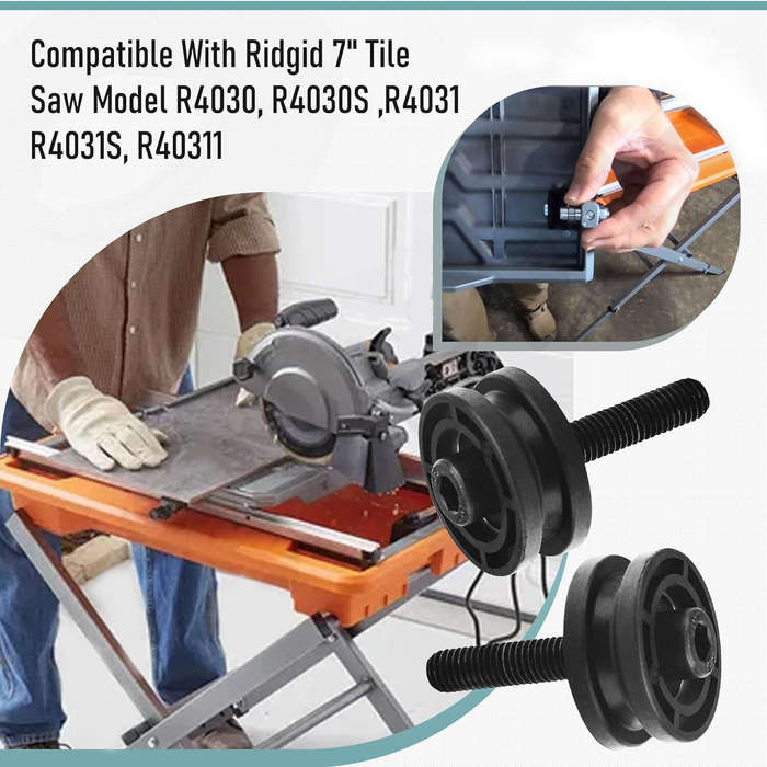 6 Pcs - 6pcs Table Roller for Ridgid Replacement 2 Inch Fits Models R4030 R4031 R4030S R4031S R40311
