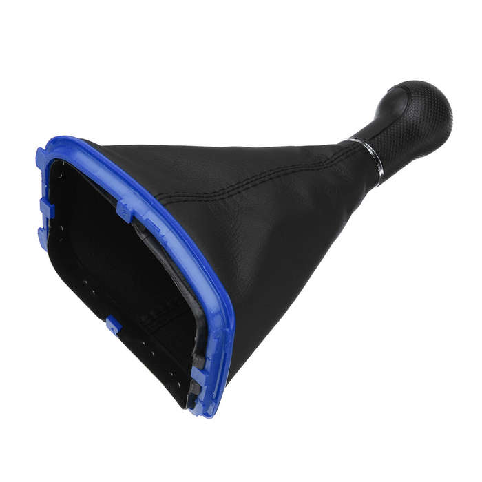 6 Speed - 5/6-Speed Gear Shift Knob Gaitor Boot Cover Leather Black Fit For VW Golf MK4