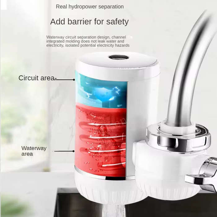 EU - Instant Electric Water Heater Tap 3000W 220V IPX4 Waterproof Rapid Heating Easy Installation fo