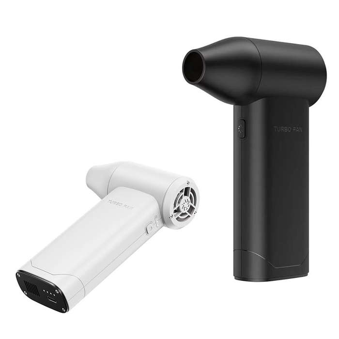 White - 130,000RPM 52m/s Turbo Fan Compact High Speed Hair Dryer Camping Turbofan Cordless Handheld