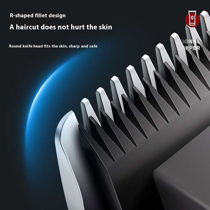 Red - MARSKE MS-5052 Hair Clippers for Men Cordless Fade Trimmer with LED Display Precision Blades U