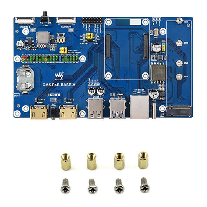 Board Only - Raspberry Pi CM5 PoE Expansion Board Compute Module 5 Computing Module Baseboard Suppor