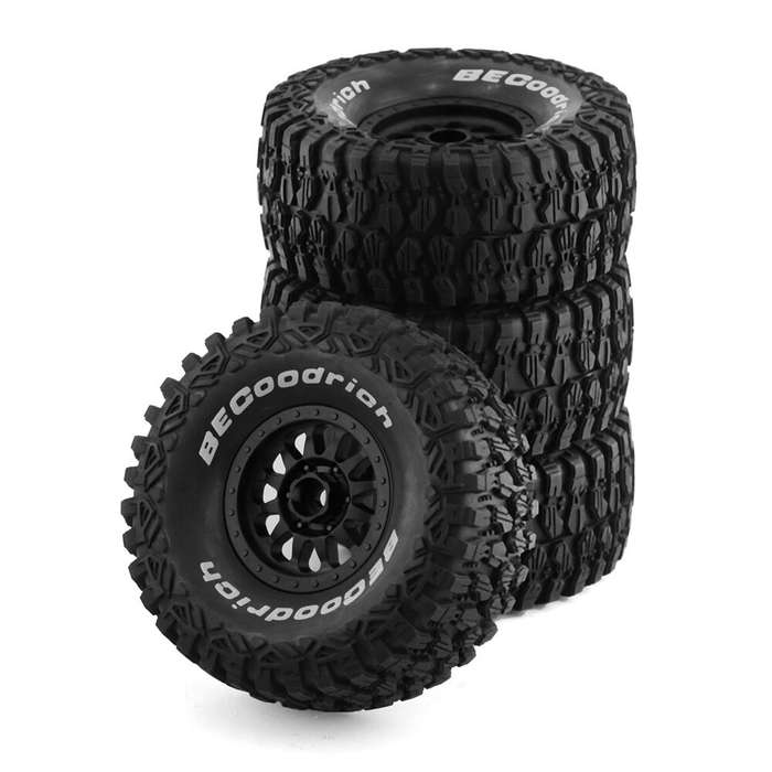 White B - 4Pcs 135mm 1/7/8 Desert Short Course Truck Tire 17mm Wheel Hex for ARRMA Mojave UDR Yikong