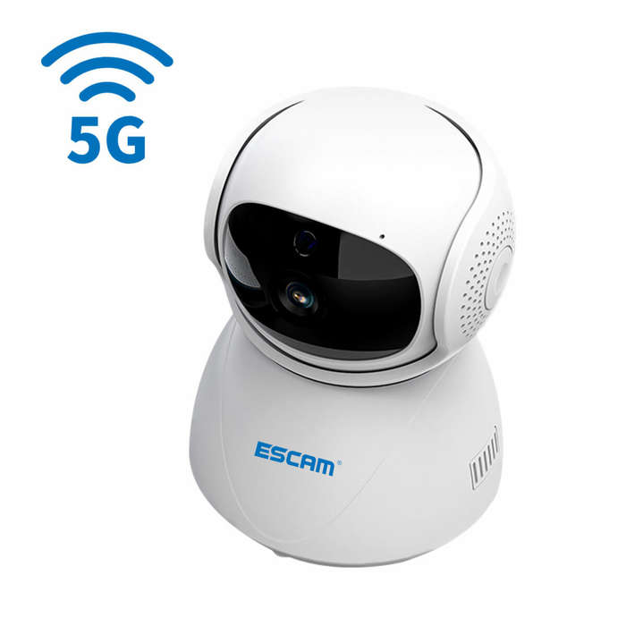 UK Plug - ESCAM PT201 1080P 2.4G 5G WIFI IP Camera PT Auto Tracking Cloud Storage Two-Way Voice Smar