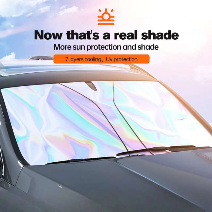 L - RedrRover 3 Layer Laser Sun Protection Shade Sunshade Privacy Curtain Car Front Windshield Heat