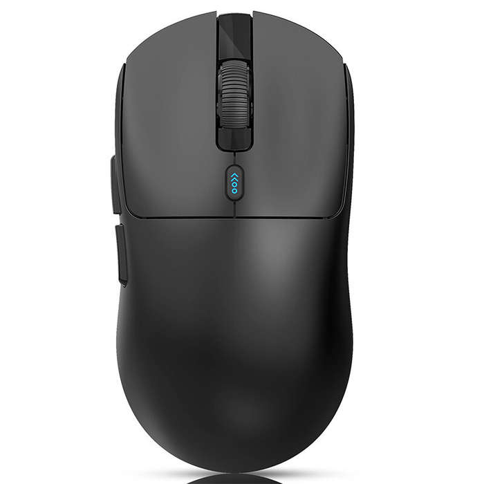 Black - HXSJ T68 Tri-mode Wireless Gaming Mouse PAW3311 Chip 1200-12000DPI TTC 20 Million Times 2.4G