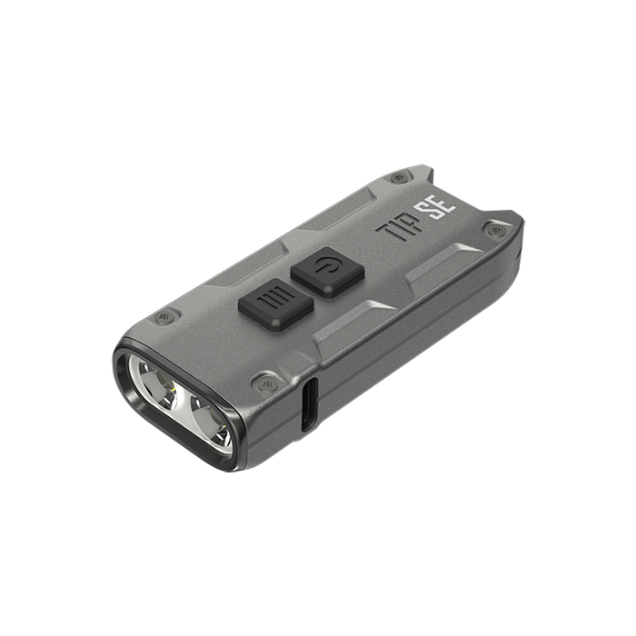 Grey - NITECORE TIP SE 700LM P8 Dual Light LED Keychain Flashlight Type-C Rechargeable QC Every Day