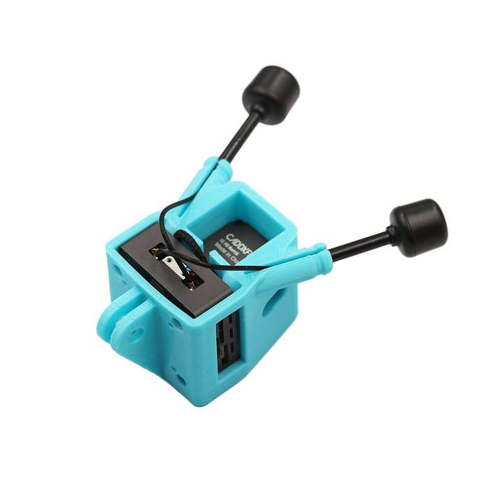 Blue - QY3D TPU Camera Mount for Walksnail Moonlight Kit - 3D Printed FPV Drone Holder - Anti-Vibrat