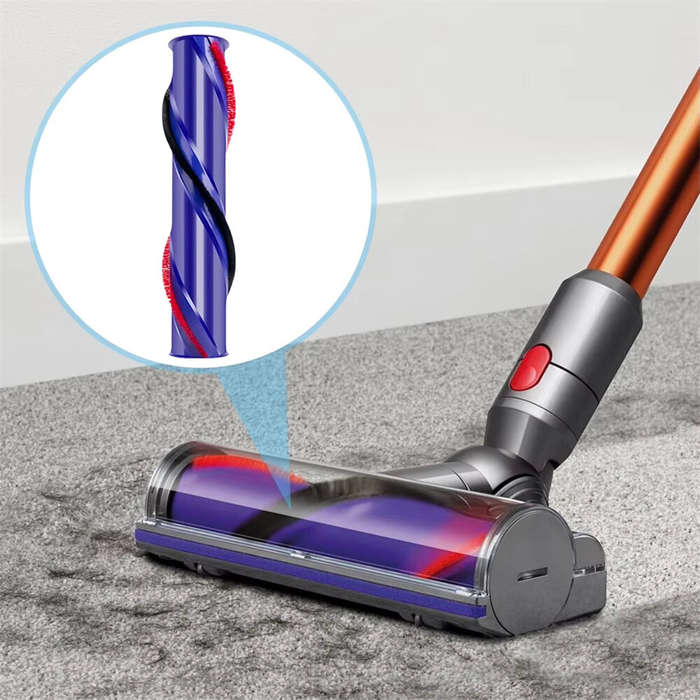#D - Brush Roll Replacement forDyson V6 V7 V8 V10 V11 Vacuum Cleaner ABS Nylon Bristle Pet Hair Dirt