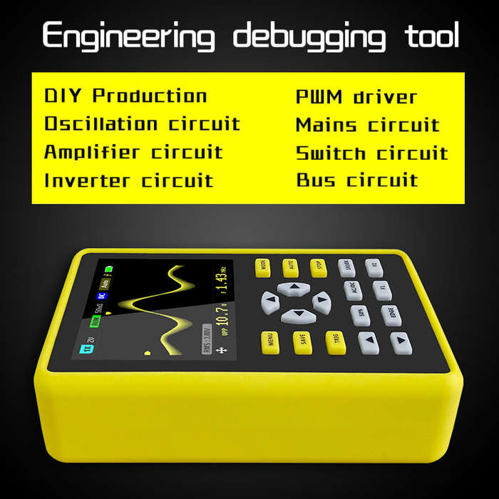 FNIRSI-5012H 2.4-inch Screen Digital Oscilloscope 500MS/s Sampling Rate 100MHz Analog Bandwidth Supp