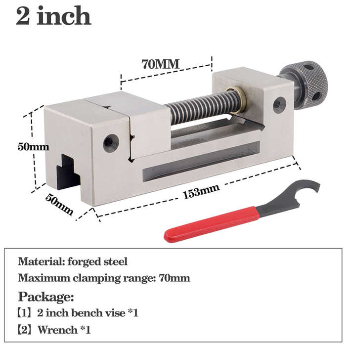 Silver - High Precision Machine Vise 2 Inch 2" Right Angle Vise Grinder CNC Gad Tongs For Surface Gr