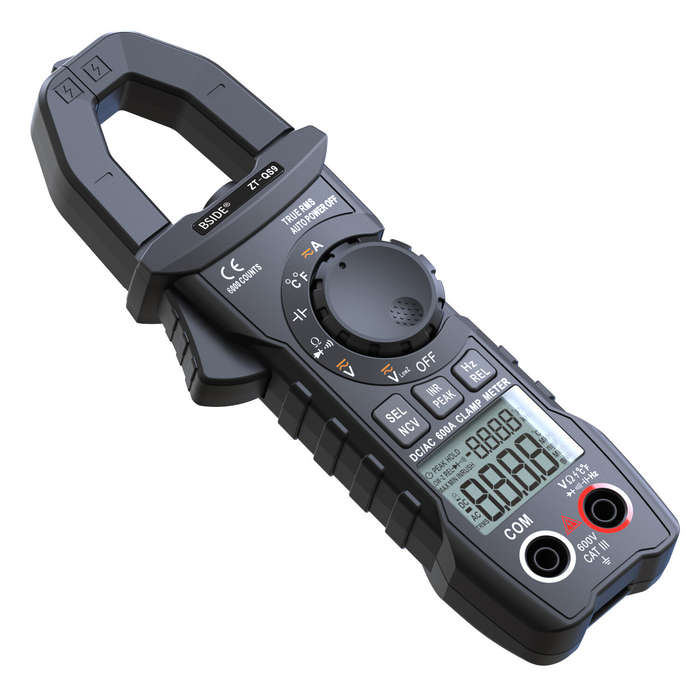 BSIDE ZT-QS9 Digital Clamp Meter 600A Current True RMS Smart Plier ammeter Auto Rang 6000 Counts Mul