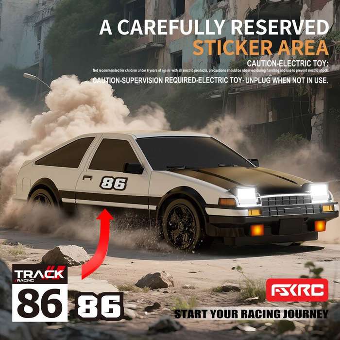 Silver Black - HB Toys RTR RP1801-1809 1/18 2.4G 4WD Drift RC Car ESP Gyro Full Proportional Racing