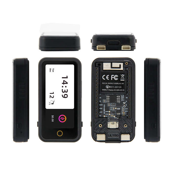 with shell - LILYGO T-Display-S3 AMOLED ESP32-S3 1.91-inch RM67162 Display Development Board OLED Wi