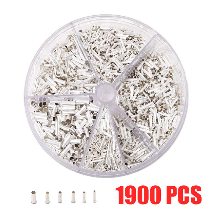 1900pcs Terminal Block Cold-Pressed Insulated Ferrules Terminal Block Cord End Wire Connector Electr