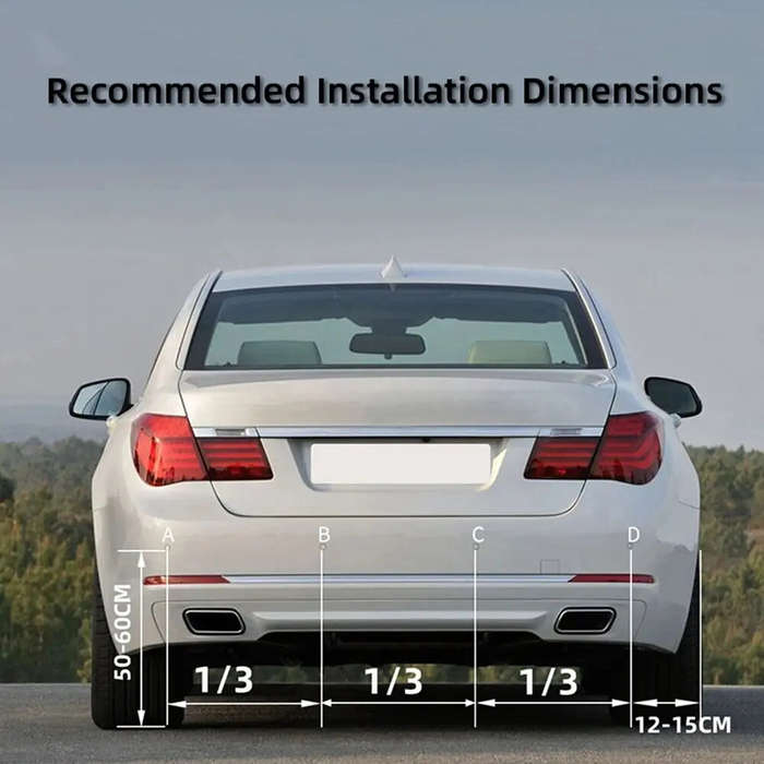 Black - 12V 22mm 4 Sensors Car Parking Sensors Parking Kit LED Display Backlight Reverse Backup Rada