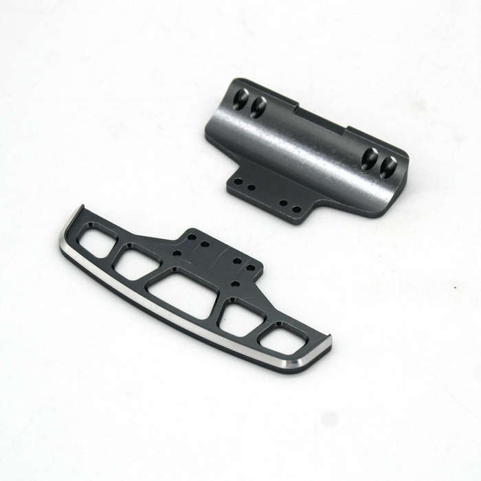 Red - 1/28 Metal Upgrade Parts Front And Rear Bumpers For Wltoys 284131 RC Car