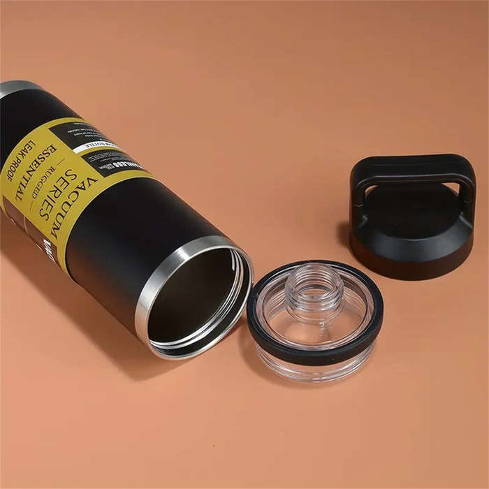 White - IPRee 1100ml Large Capacity Water Bottle Stainless Steel Thermos Vacuum Insulated Flask Bott