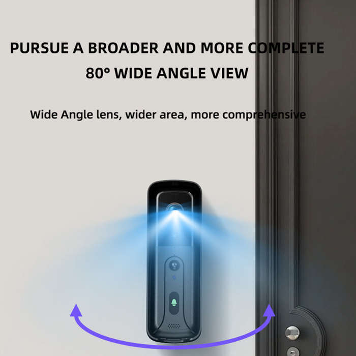 White - M16 Infrared Night Vision Video Doorbell Wireless Smart Electronic Doorbell Cat Eye Mobile P
