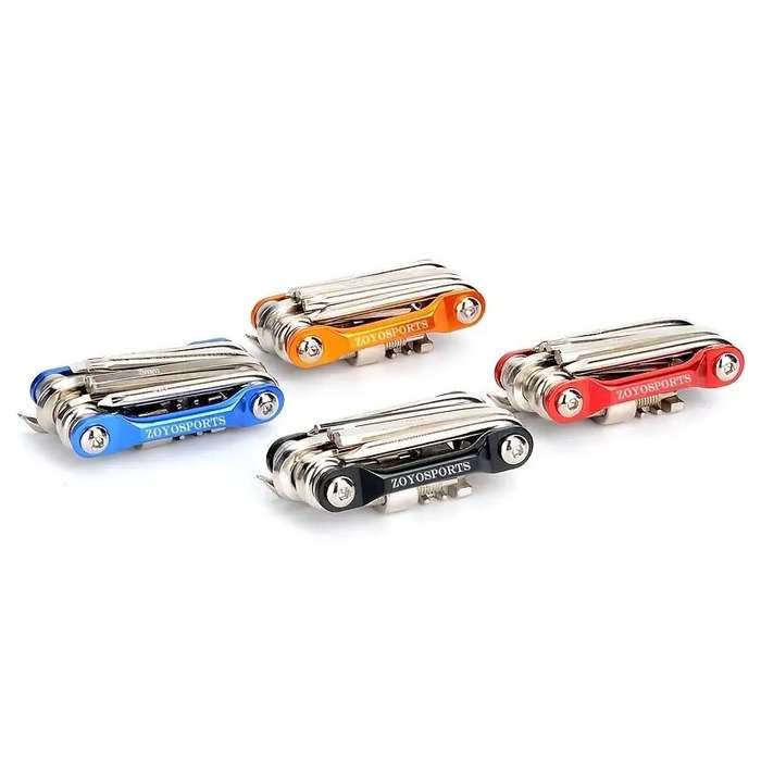 Blue - 11 In 1 Portable Multifunctional Bike Repair Tool Kit For Outdoor Bicycle Cycling Repair Tool