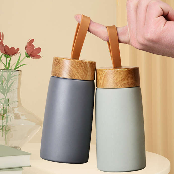 Grey - IPRee 304 Stainless Steel Insulated 280ml Coffee Mug Water Thermos Vacuum Flask Mini Water Bo