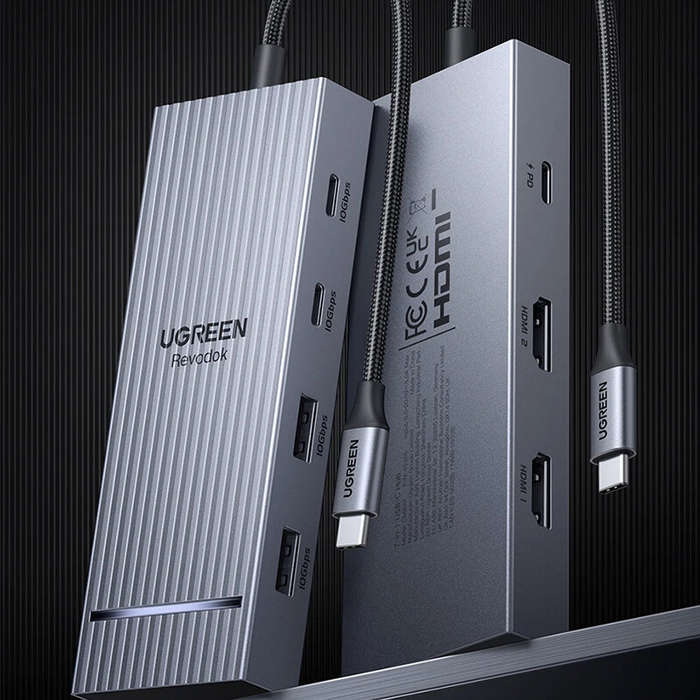 7 in 1 - UGREEN CM8880 7-in-1 Type-C Docking Station with 4K60Hz 2HD / 10Gbps USB-A&C Ports PD100W U