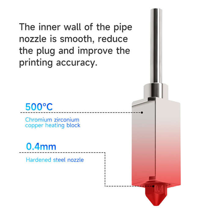 #1 - KINGROON New Upgrade Hardened Steel Extrusion Head Assembly For Bambu X1/P1P 3D Printer Hot End