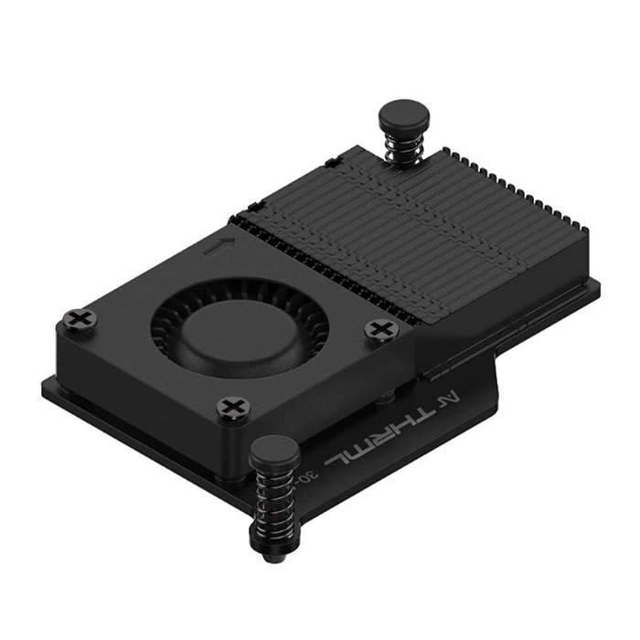Silver - Argon THRML 30mm Active Cooler for Raspberry Pi 5 8000RPM Active Cooling PWM Fan Passive Co