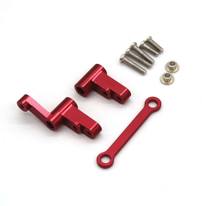 Black - Metal Upgraded Parts Steering Assembly For MJX 14301 14302 RC 1/14 RC Car Parts