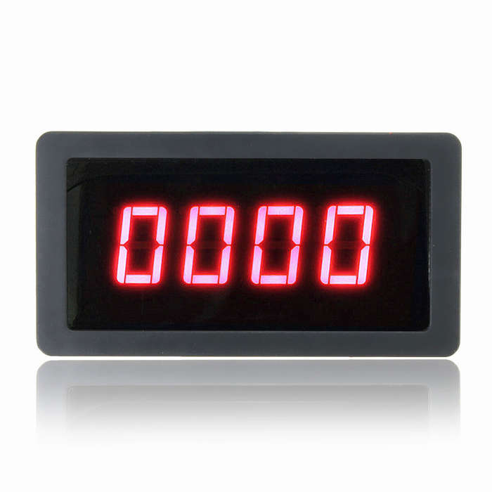 1Set Measuring Gauge 4 Digital Red LED Tachometer RPM Speed Meter 10-9999RPM Hall Proximity Switch S